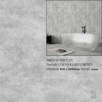 Panou de perete SPC Grey Concrete F34165-4 F34165-4 foto